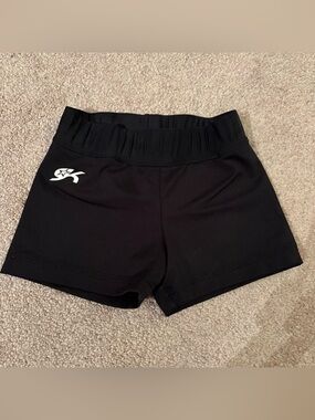 Child medium GK Black Athletic cheer Compression Shorts bloomers with Logo